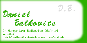 daniel balkovits business card